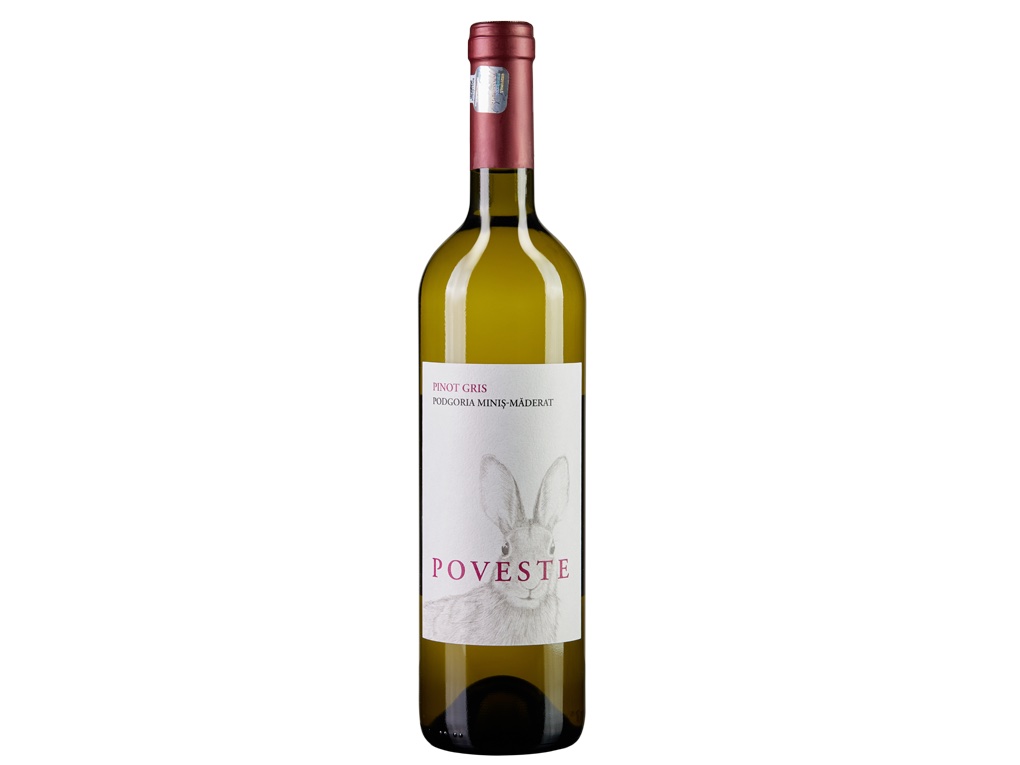 POVESTE - PINOT GRIS, 2022, alb, sec, 12%, Podgoria Miniș